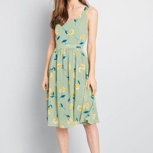 Freeing Feeling Floral Midi Dress by Modcloth